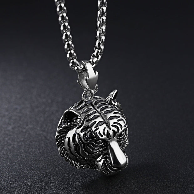 Vintage Tiger Head Personality Pendant