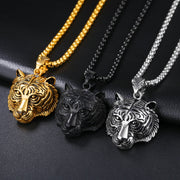 Vintage Tiger Head Personality Pendant