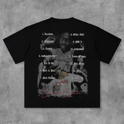 Punk Character Letters Print Short Sleeve T-Shirt