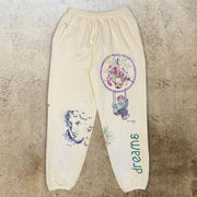 College style casual men's printed basic trousers