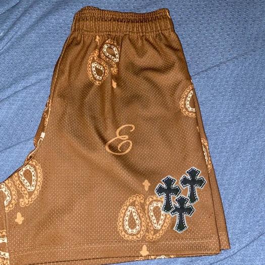 Cashew Flower Print Street Cross Print Shorts