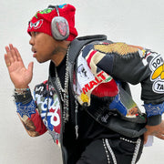 Vintage patchwork Marilyn Monroe zip-up hoodie