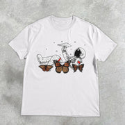 Astronaut Butterfly Design Vintage T-Shirt