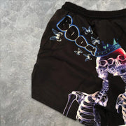 Personalized skull print street style men's shorts