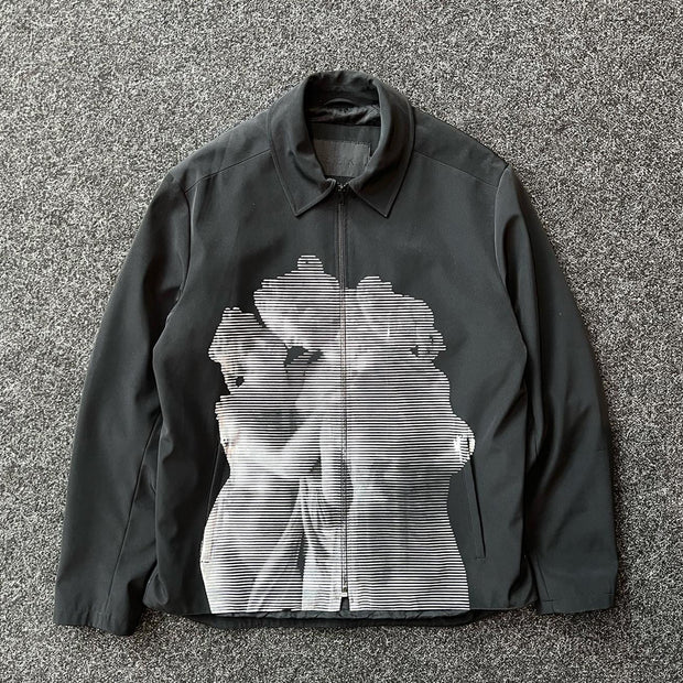 Fashionable retro zipper thin jacket