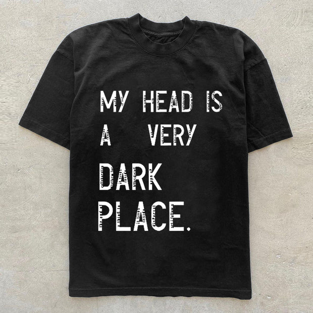 Stylish Letters Round Neck Loose T-Shirt