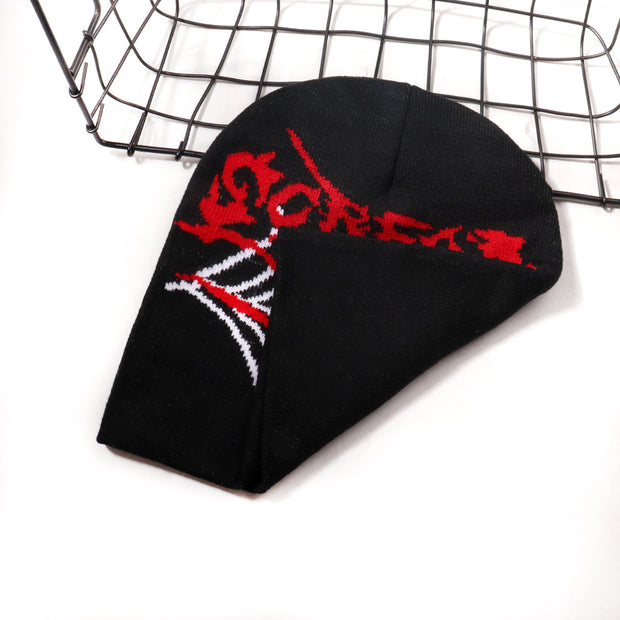Love spider web jacquard knitted hat