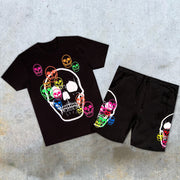 Casual personality street style skeleton suit
