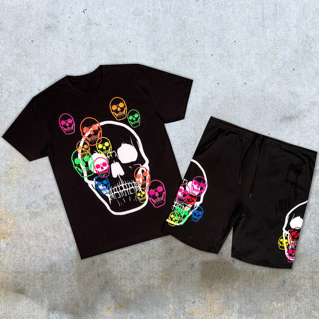 Casual personality street style skeleton suit