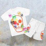 Casual personality street style skeleton suit