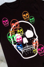 Casual personality street style skeleton suit