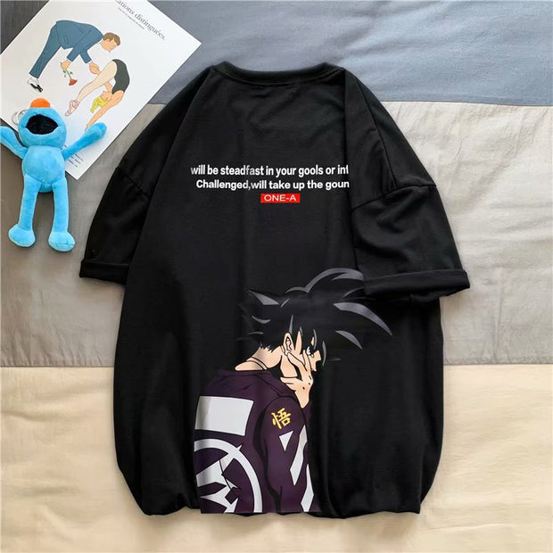 Casual loose cartoon short sleeve t-shirt