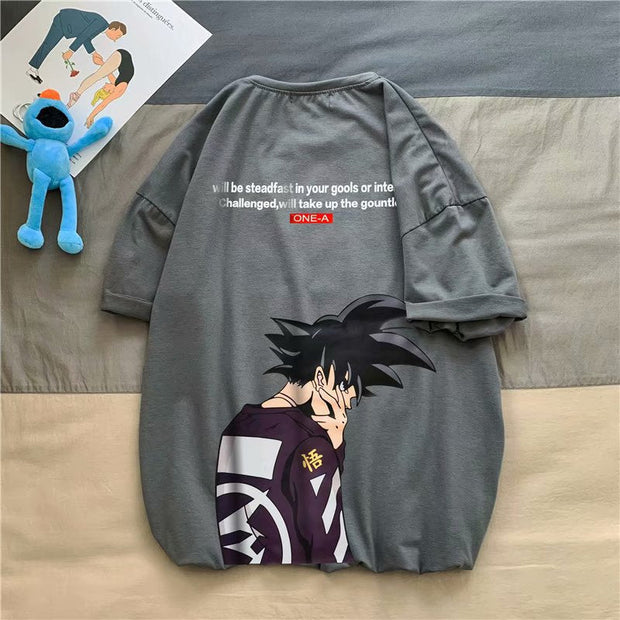 Casual loose cartoon short sleeve t-shirt