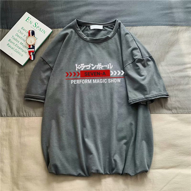 Casual loose cartoon short sleeve t-shirt