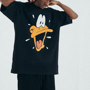 Casual cartoon print round neck T-shirt