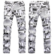 Statement print casual street jeans