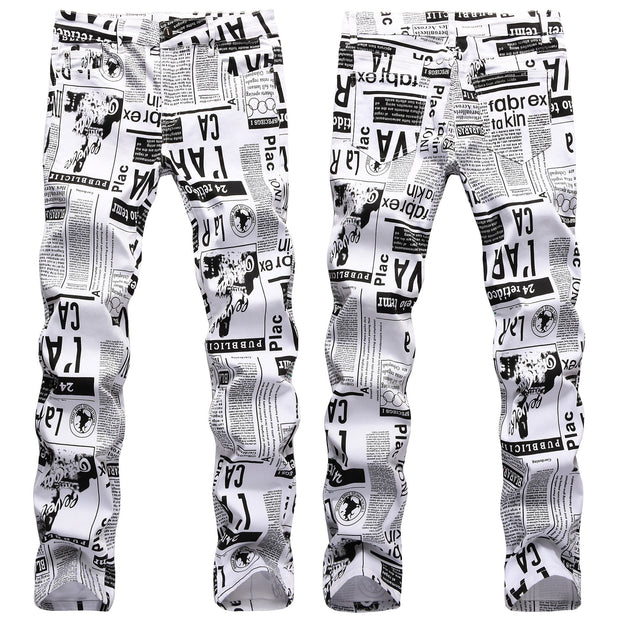 Statement print casual street jeans