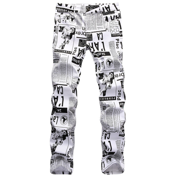 Statement print casual street jeans