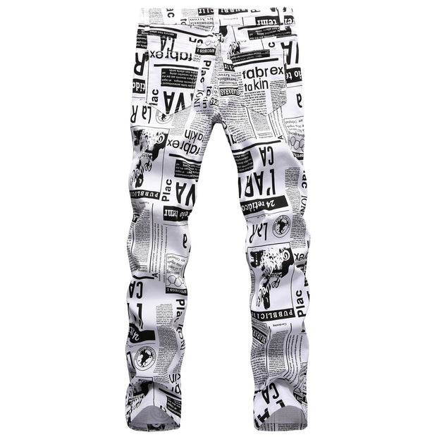 Statement print casual street jeans