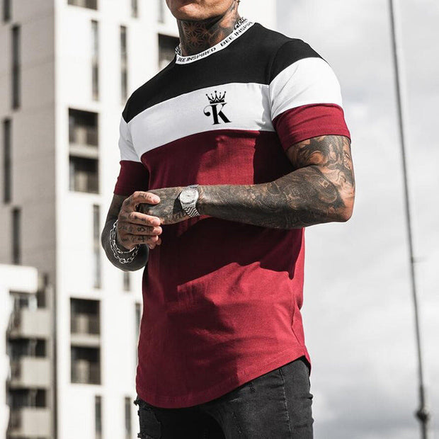 Casual round neck short sleeve digital printed T-shirt