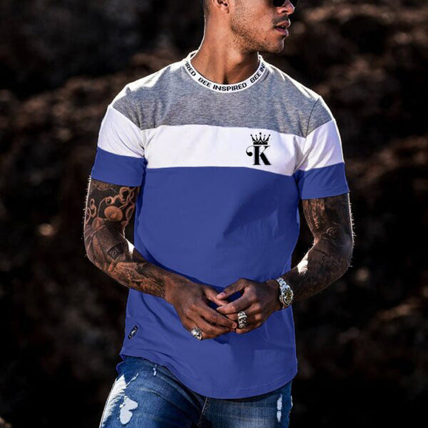 Casual round neck short sleeve digital printed T-shirt