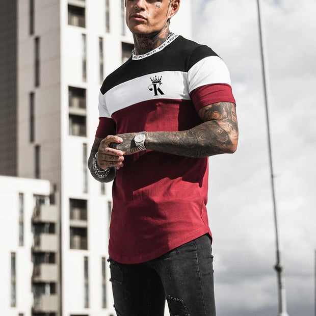 Casual round neck short sleeve digital printed T-shirt