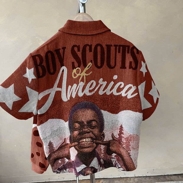 Boy Scouts of America Overlay Tapestry Shirt Jacket