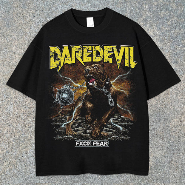 Dog Graphic Short Sleeve T-Shirt
