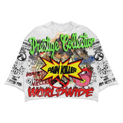 Personalized street print graffiti short-sleeved T-shirt
