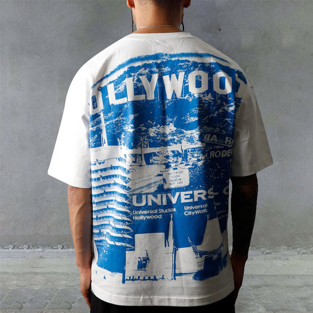 NO.55 Los Angeles printed casual street T-shirt