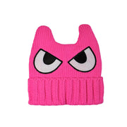 Eye embroidery devil horn hat
