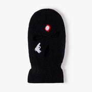 Street Couple Embroidered Three-Hole Beanie