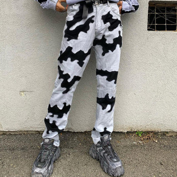 Dark spread personality trousers