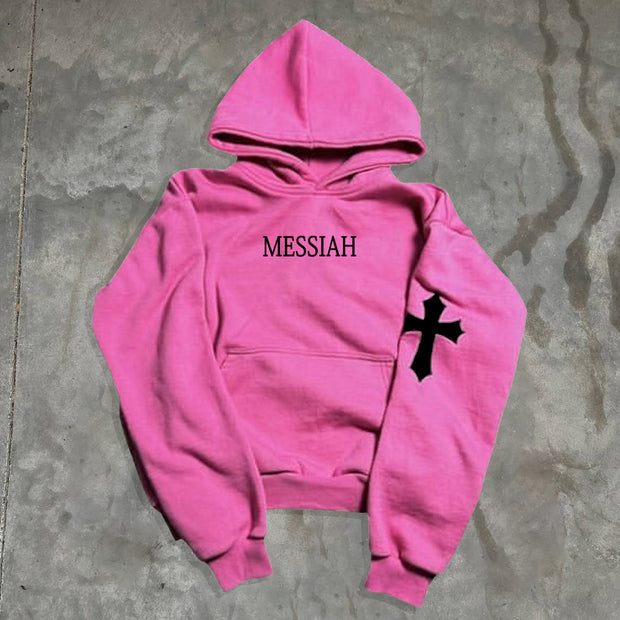 Saved By God Print Long Sleeve Hoodies