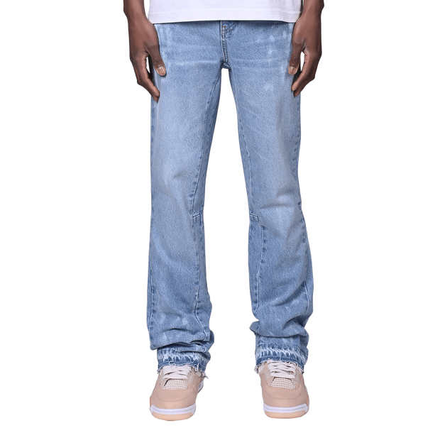 Fashionable casual blue loose trousers