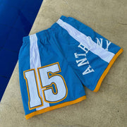 Stylish sports style contrast color shorts