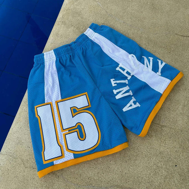 Stylish sports style contrast color shorts