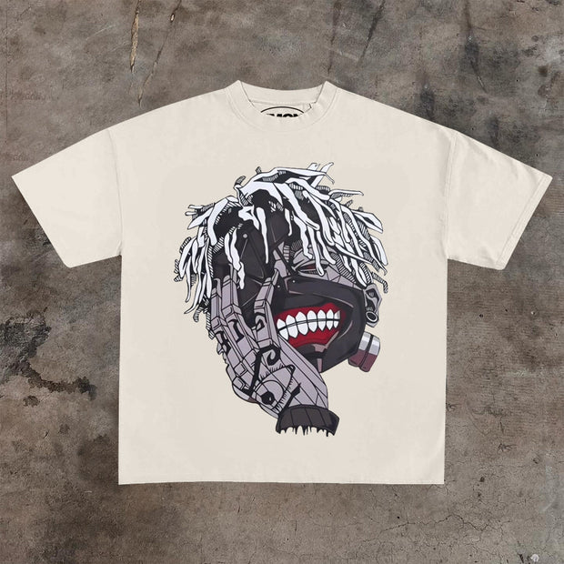 Fashion anime print T-shirt