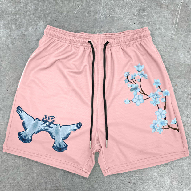 Dove Peace Vintage Sports Shorts