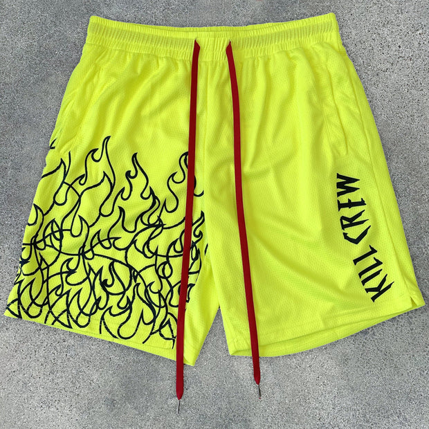 Casual Flame Retro Street Hip Hop Shorts