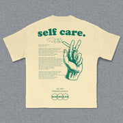 Rapper Self Care Print Short Sleeve T-Shirt