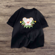 Tide brand flower-shaped loose short-sleeved T-shirt