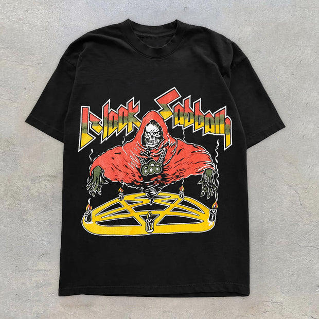 Statement Street Style Print Skull Crew Neck T-Shirt