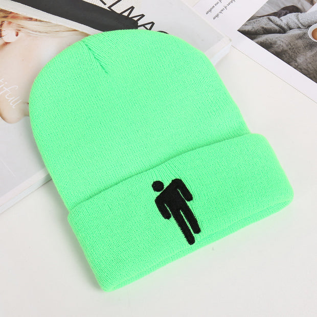 Fashion billie embroidery villain knit hat for men and women