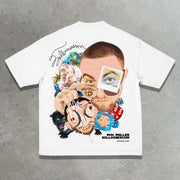 Unfinished hip-hop rap album casual street print T-shirt