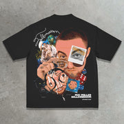 Unfinished hip-hop rap album casual street print T-shirt