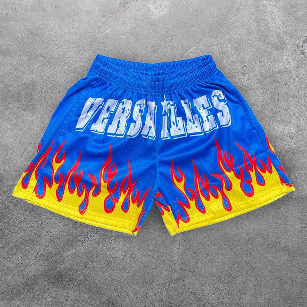 Burning Flame Casual Resort Mesh Shorts