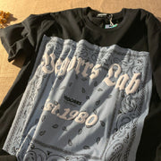 PeterWoo print loose trend casual short-sleeved T-shirt