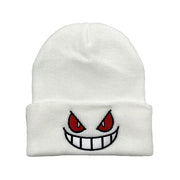 Embroidered knitted hat autumn and winter warm pullover hat woolen hat cold hat