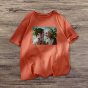 Spoof Angel Print Fashion Short Sleeve T-shirt